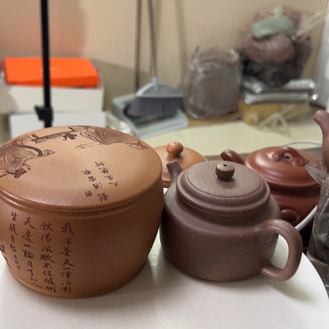 紫砂茶壶五彩段泥德中160