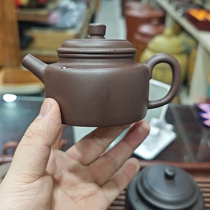 紫砂茶壶紫泥内推德中160cc