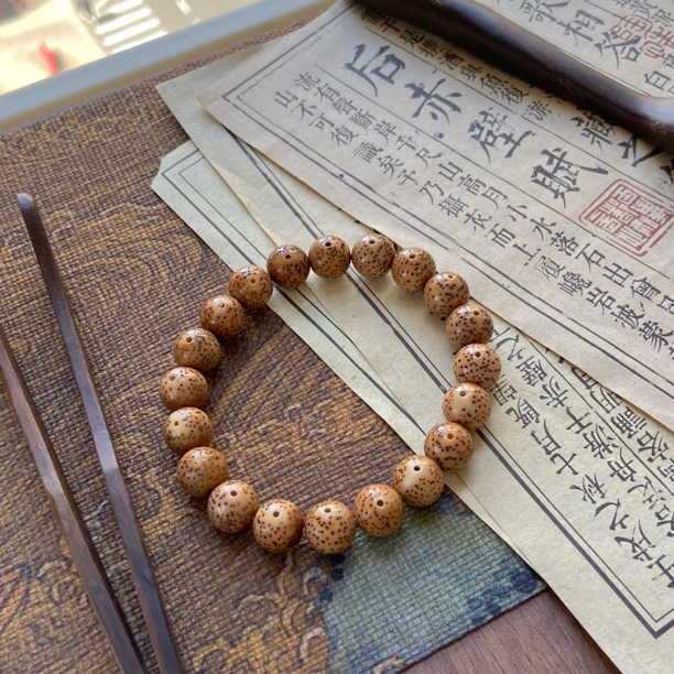 精品 11圆珠手串 大年份陈籽虎皮 高油高密高瓷 月朗星稀