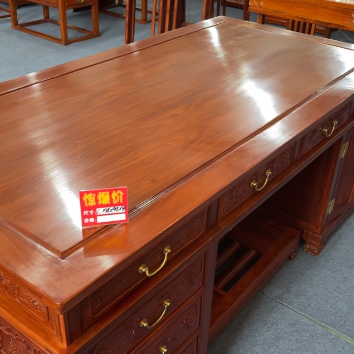 鑫***动紫檀木类家具办公桌两件套