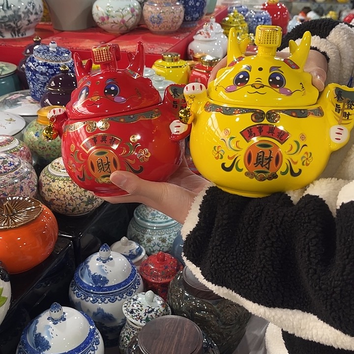 摆件陶瓷茶叶罐密封罐