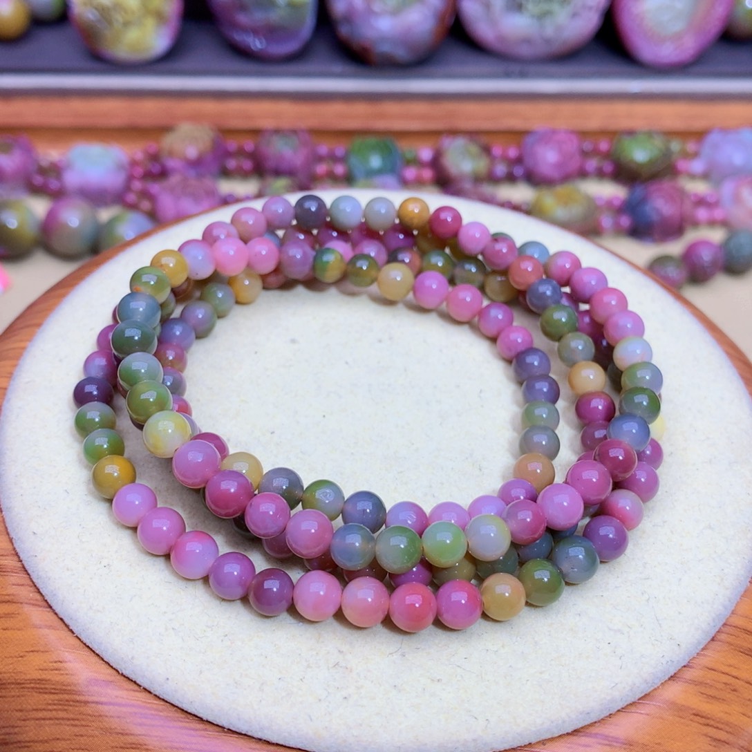 玛瑙未镶嵌手链盐源