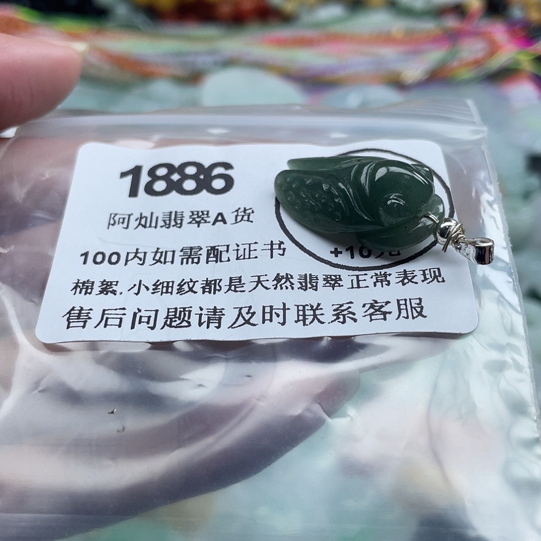 翡翠未镶嵌吊坠(赠链)