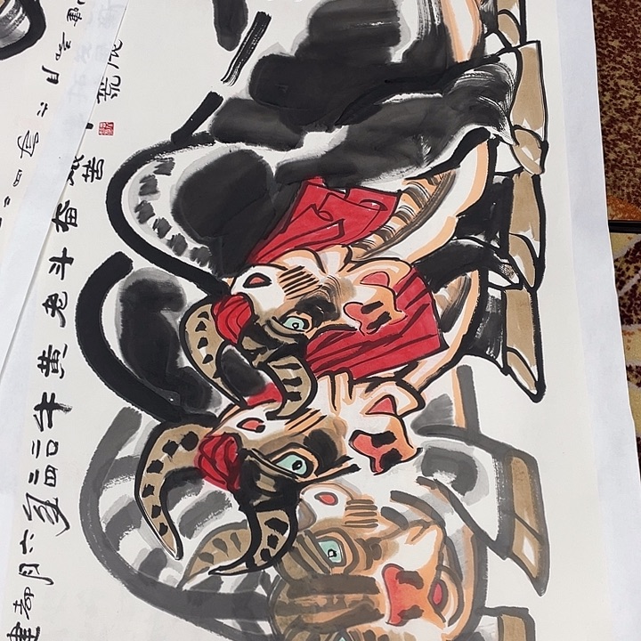 国画犷**风左都建老师作品 6666666