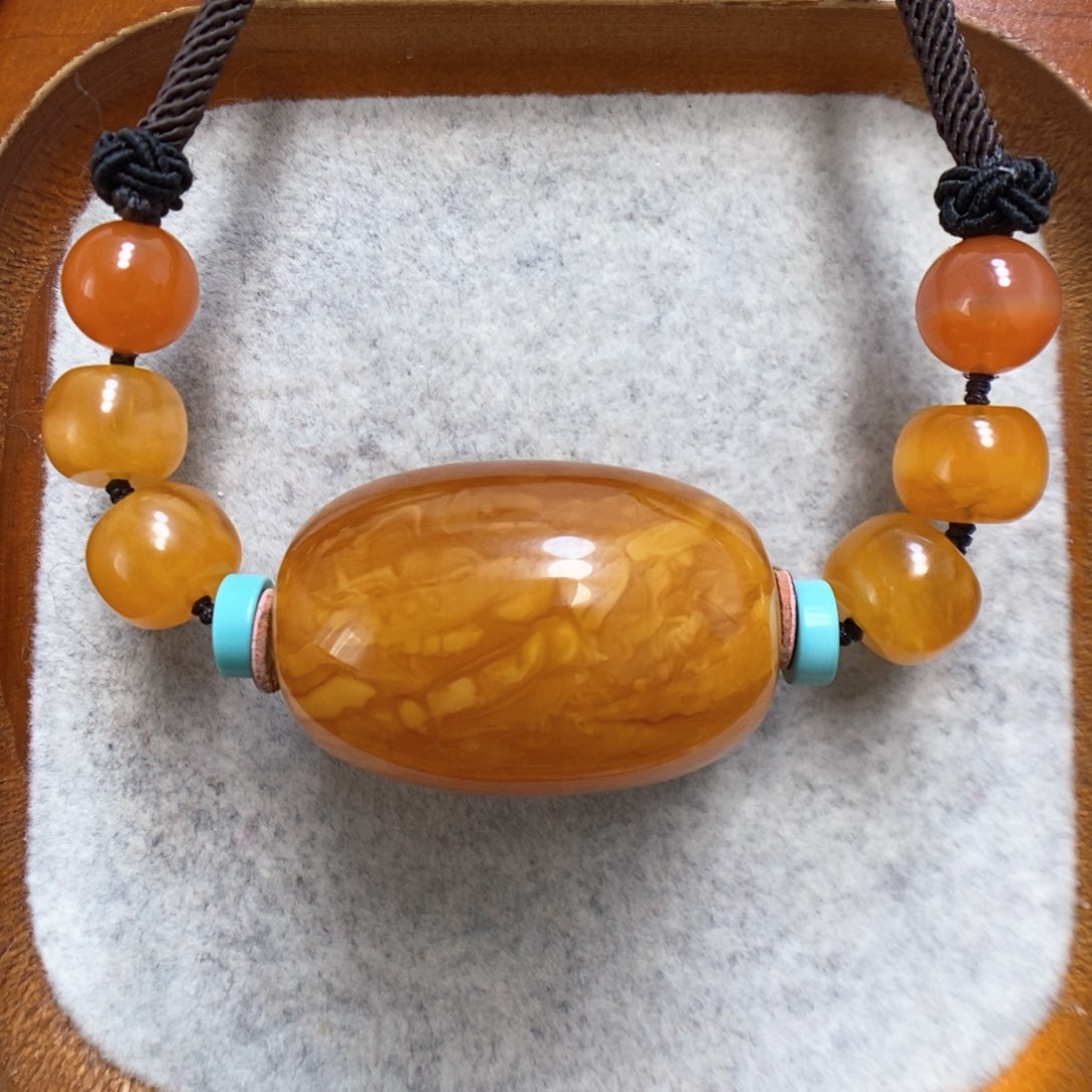 蜜蜡项链未镶嵌蜜蜡锁骨