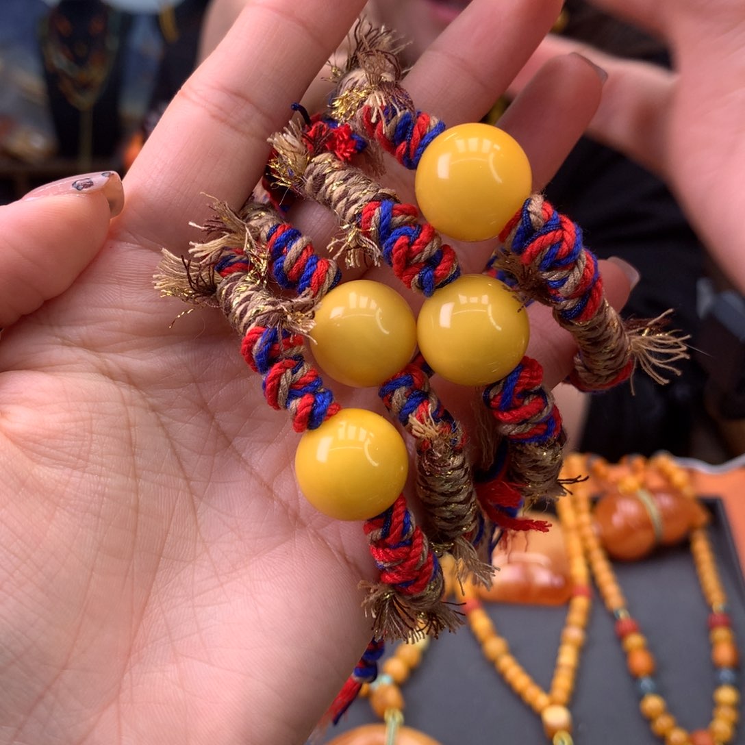 蜜蜡手绳未镶嵌多样性发一