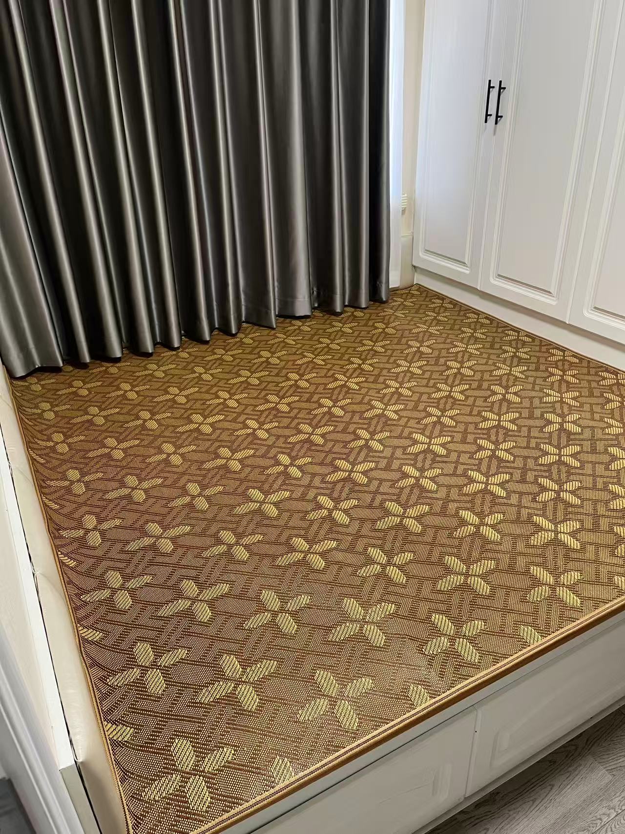 中厚款6-7毫米四叶草榻榻席子米农村大火炕专用定制藤席凉席炕垫