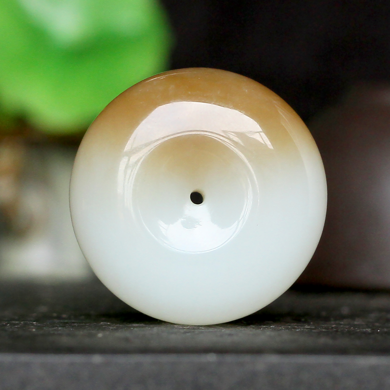 精品新疆和田玉一抹糖平安扣白玉红糖白肉新疆和田玉官方正版