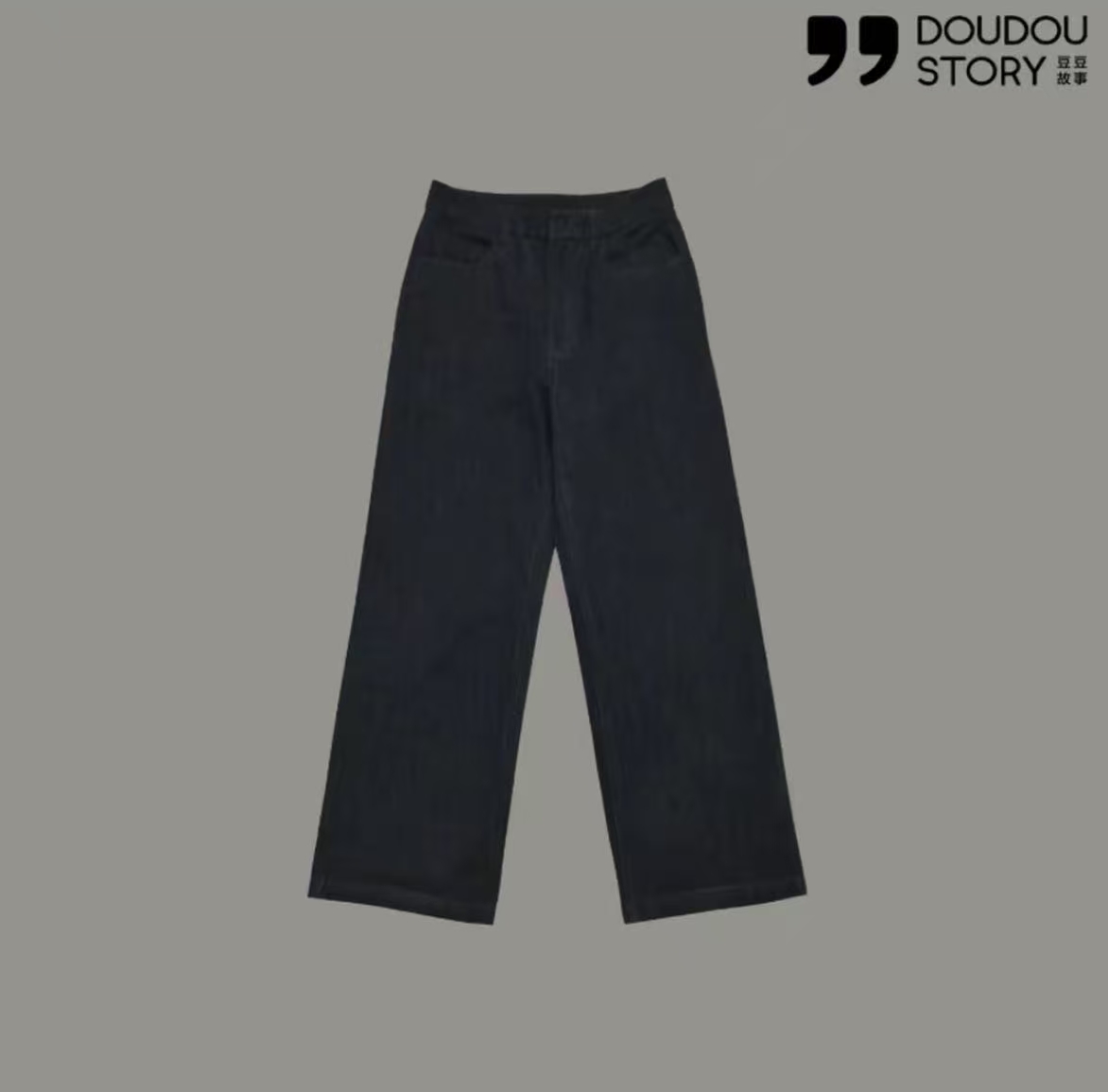 HALUNGLE/海伦格丽  3597  时尚直通羊毛混纺牛仔裤