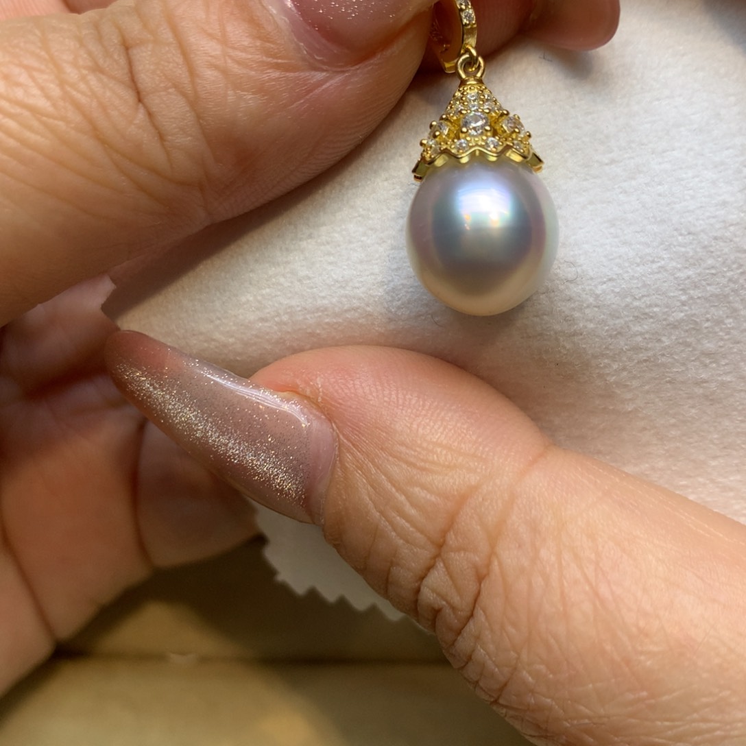 颈饰银S925镶嵌海水珍珠