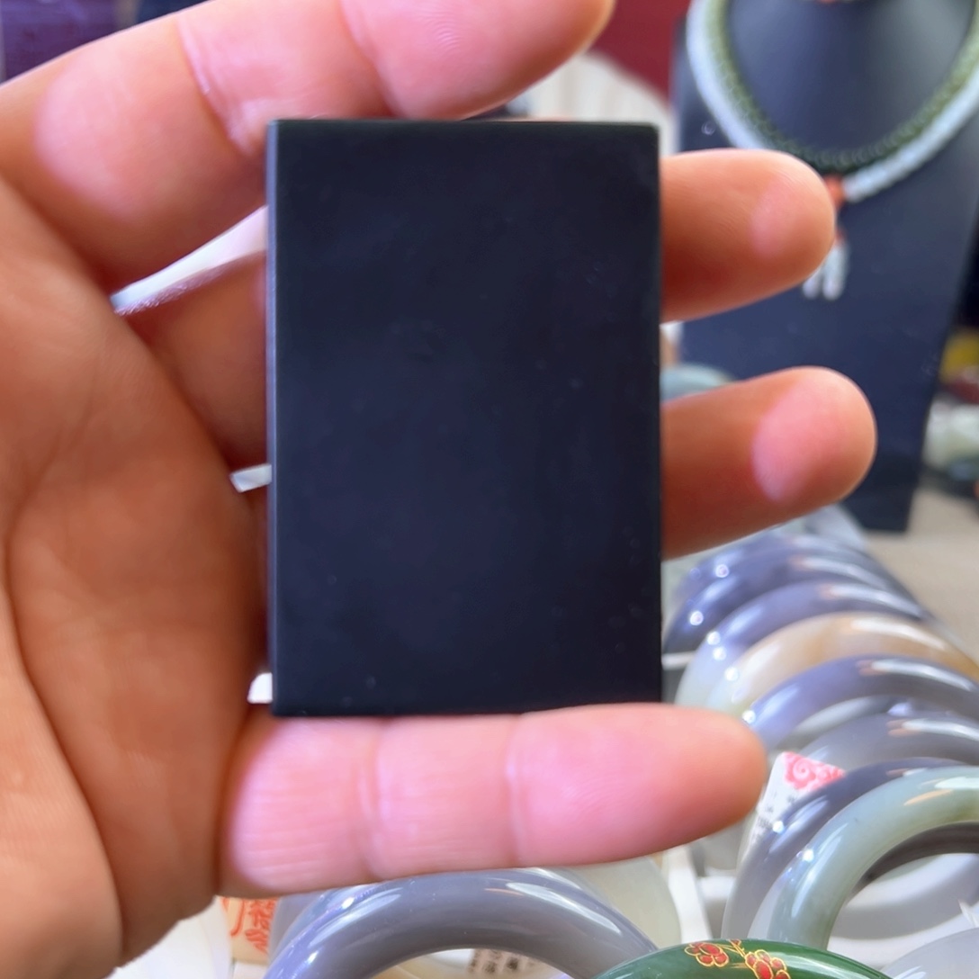 和田玉颈饰未镶嵌新疆料黑青平安牌