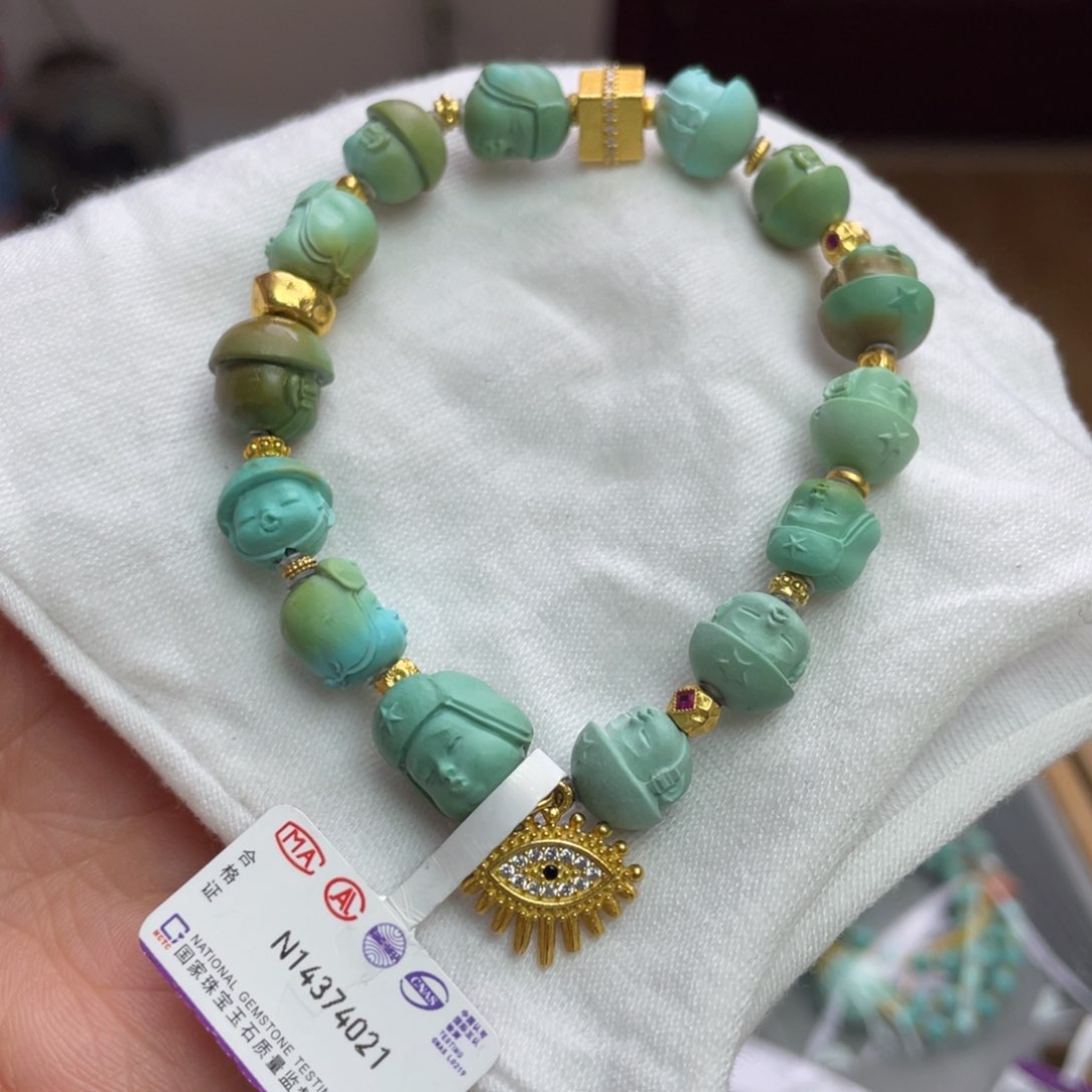 绿松石手链银S925镶嵌