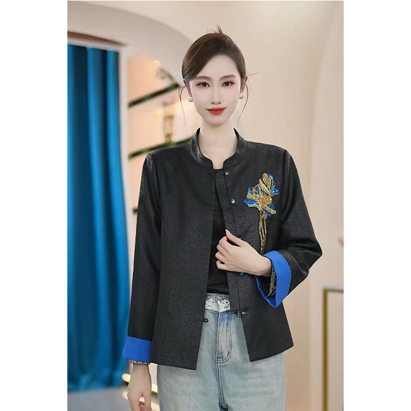 【KL-Q100】2025年新款秋款妈妈休闲时尚气质款轻薄外套女