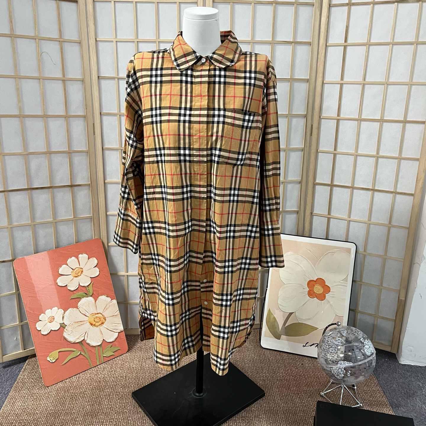 99新 BURBERRY/博柏利 HZ349 Burberry 格纹衬衫裙 99新 10码 