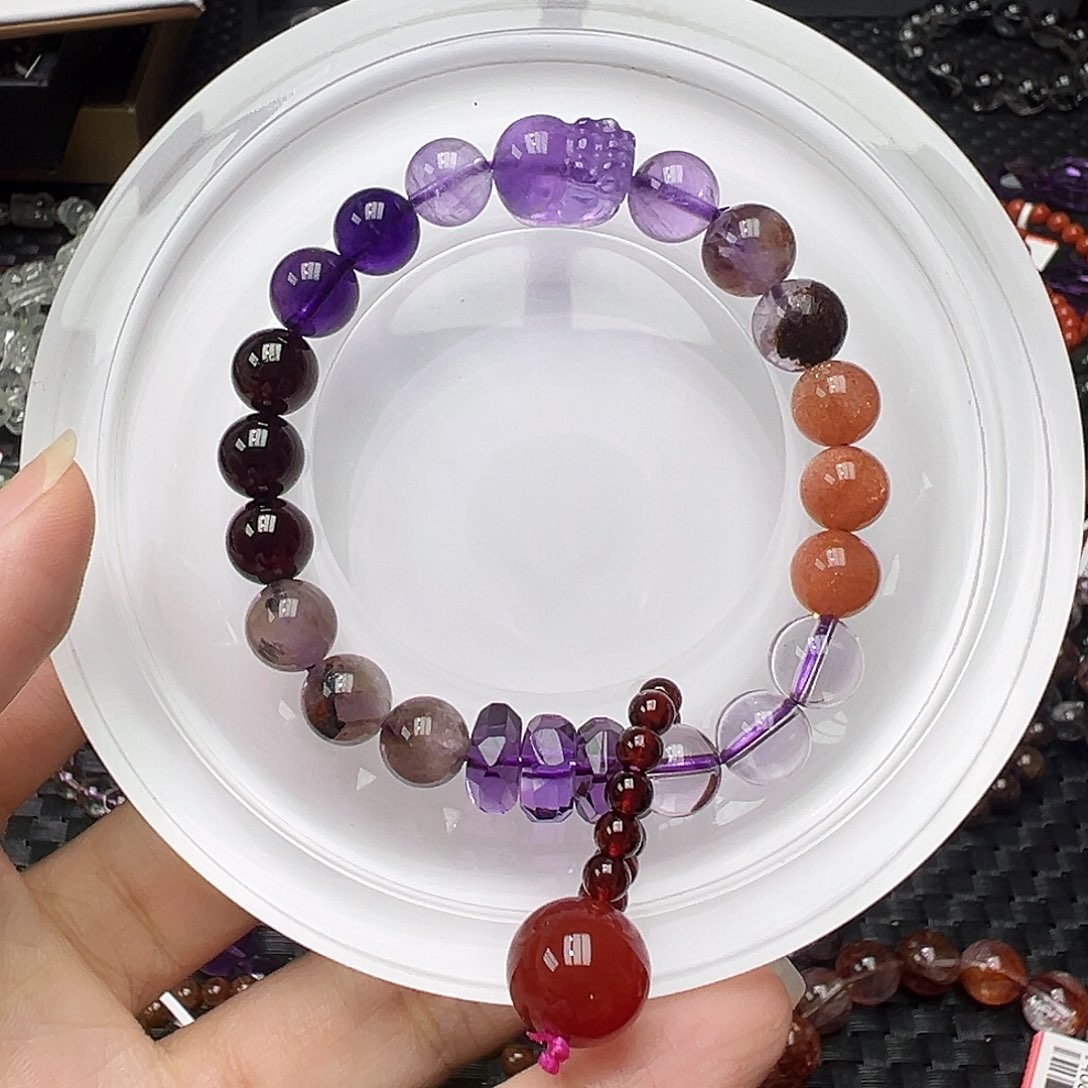 水晶手链未镶嵌多样性发一