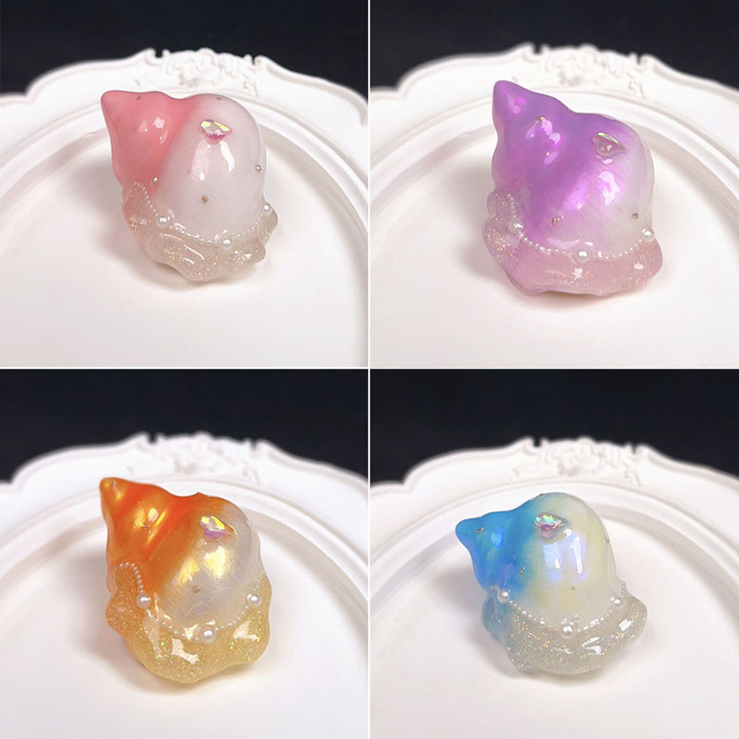 寄居蟹替换壳原创手工寄居蟹替换透明定制壳天然海螺大小可选豆丁