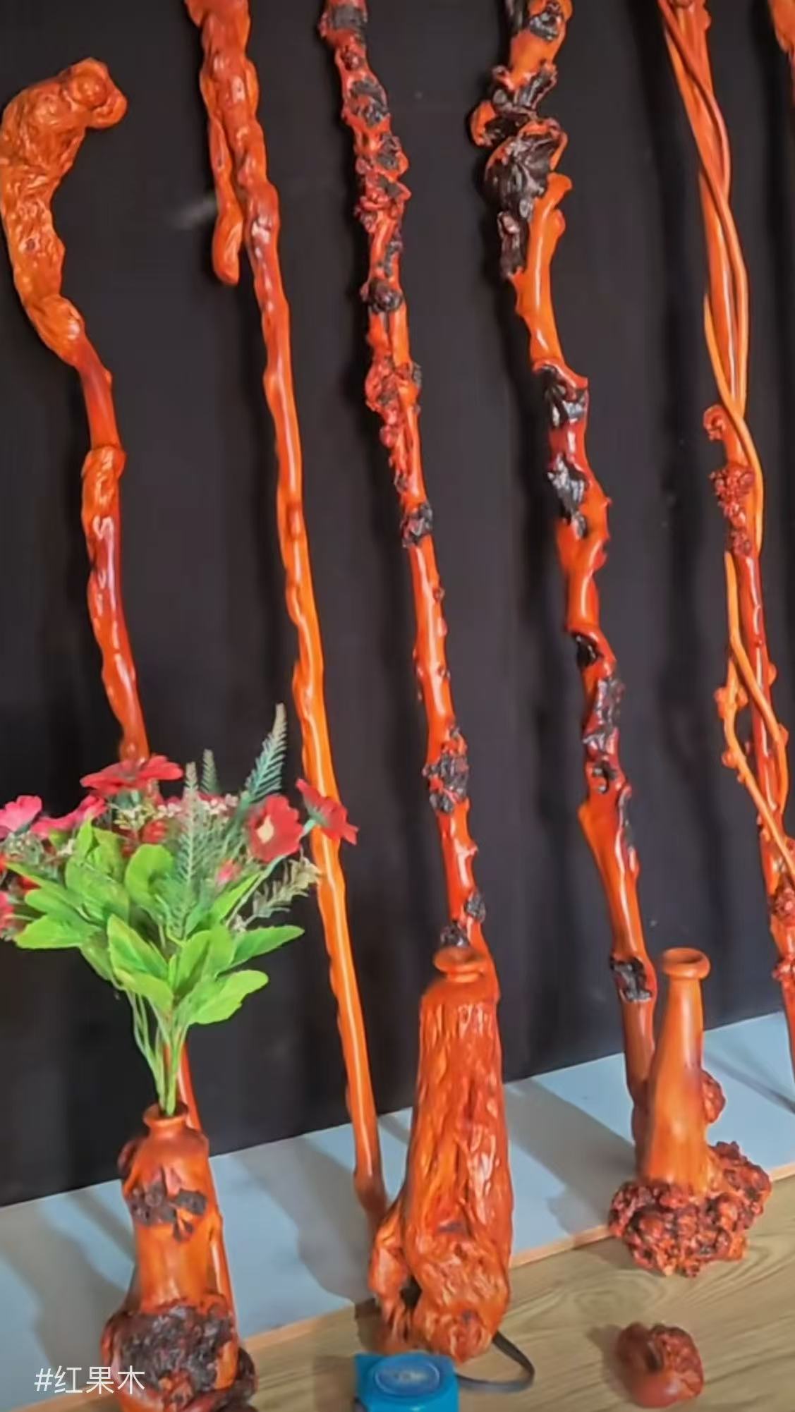 黑果木根雕棍子老料精品根艺作品