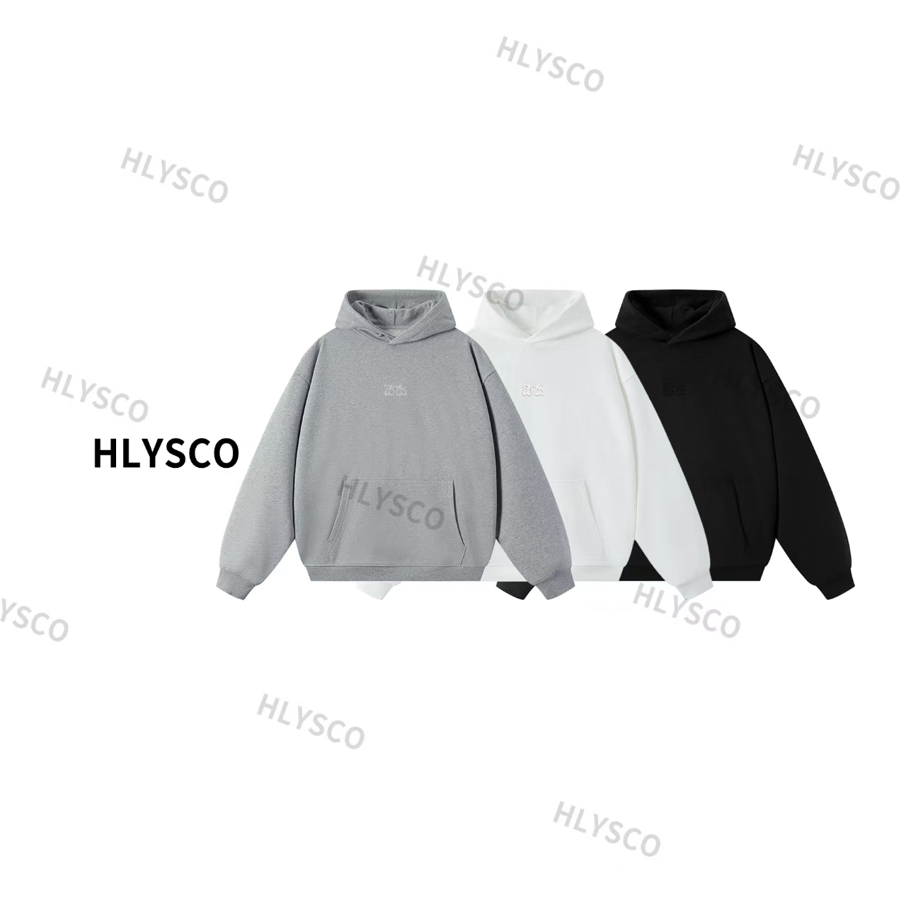 【LOVE连帽】刺绣款2025秋冬男女同款重磅潮流棉连帽套头卫衣-H19