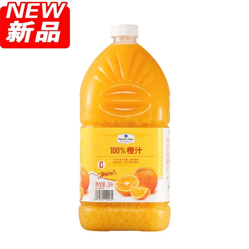MembersMark/山姆100%鲜橙汁3L饮料饮品