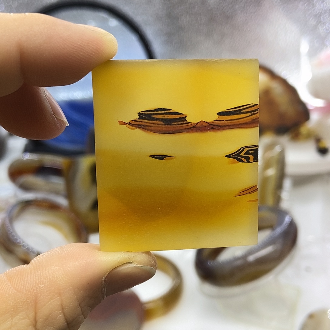 定制玛瑙巴玉玛瑙象形花牌