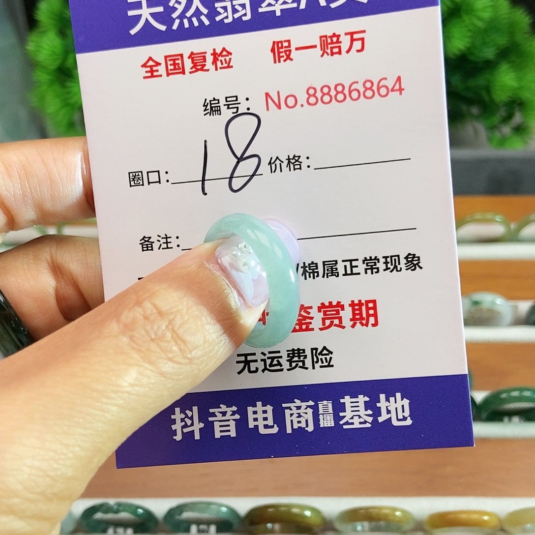 翡翠戒圈未镶嵌6864......