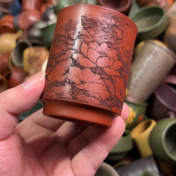 紫砂茶杯全手工紫砂主人杯