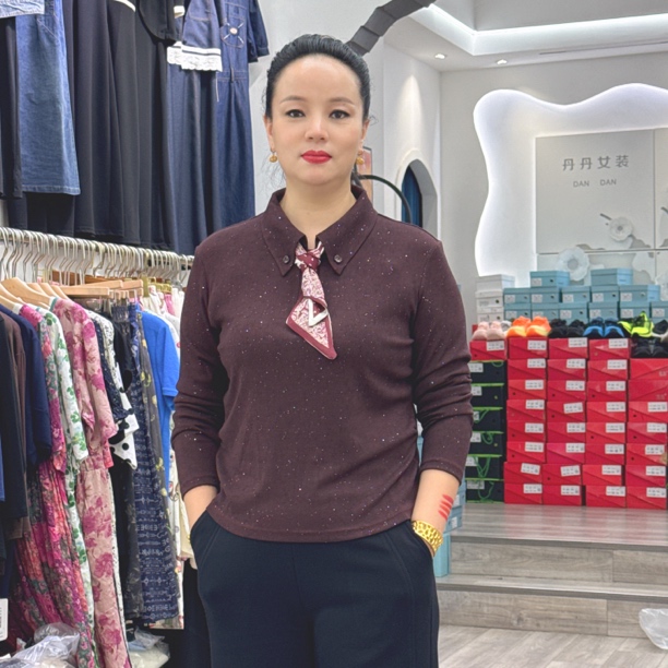 领带衬衣 休闲衬衣时尚秋款长袖网红打底女士