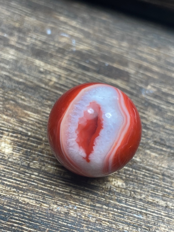 南红保山料特色圆珠17mm