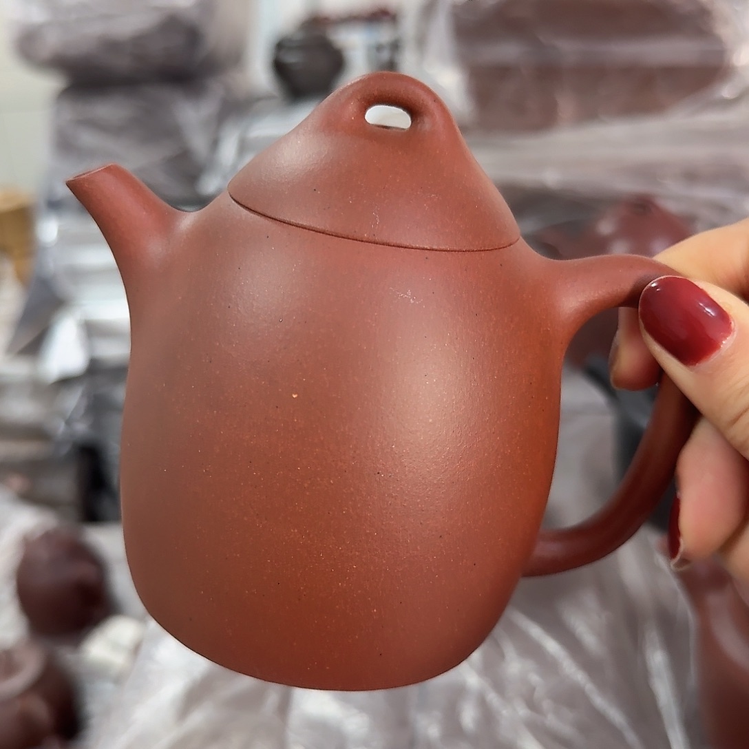 紫砂茶壶黄龙山原矿红皮龙310
