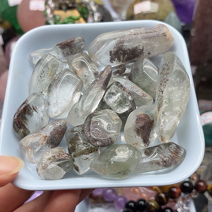 珠宝半成品未镶嵌水晶200克幽灵碎石