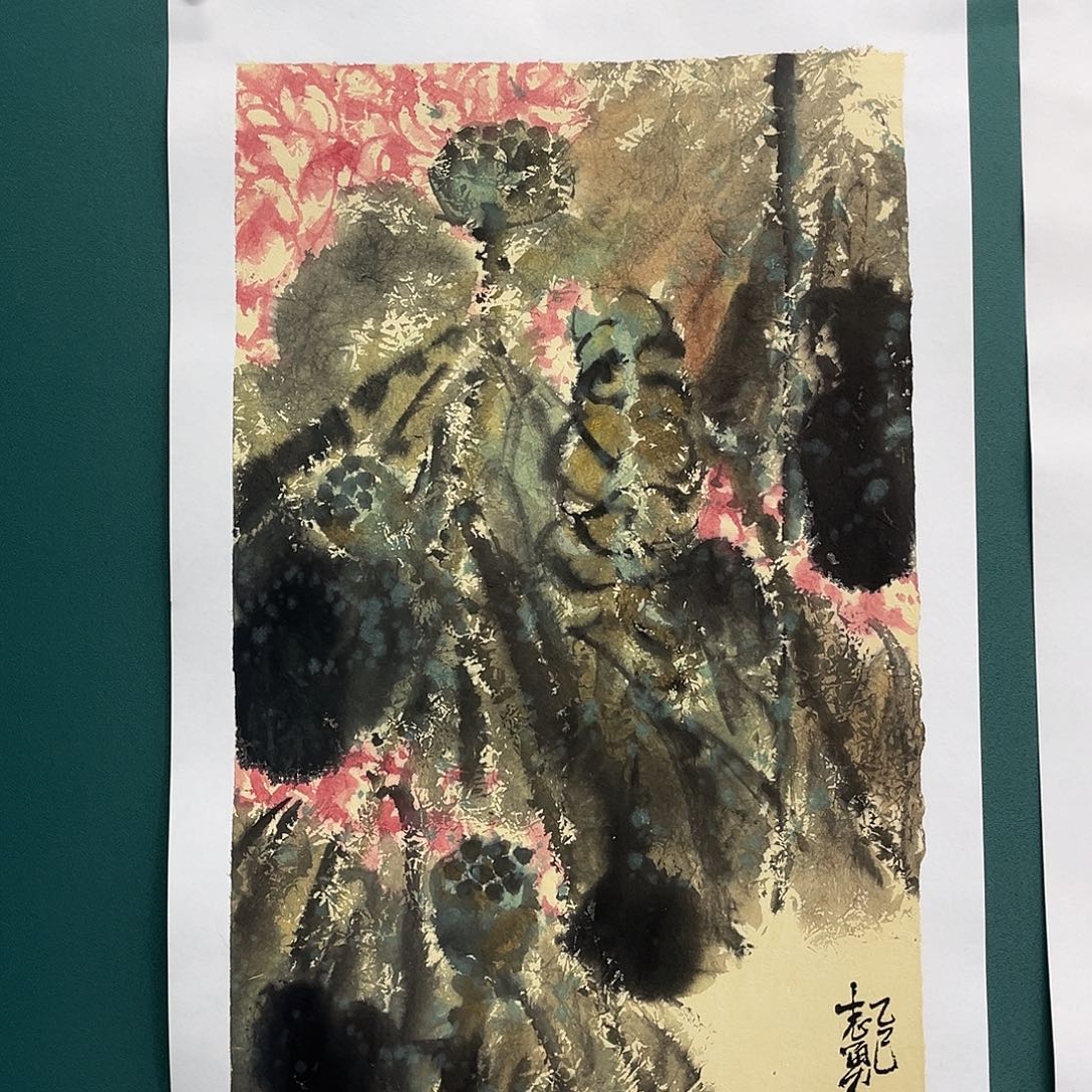 国画艺术家真人手绘