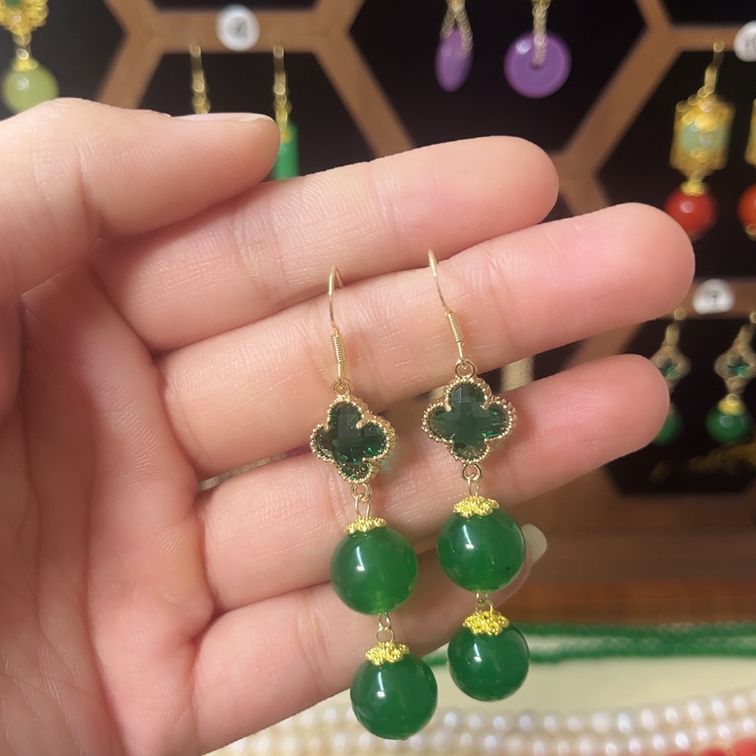 锆石合金925银耳饰