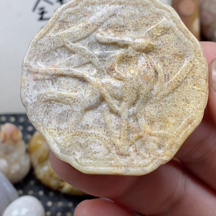 颈饰未镶嵌硅化珊瑚（珊瑚玉）有瑕