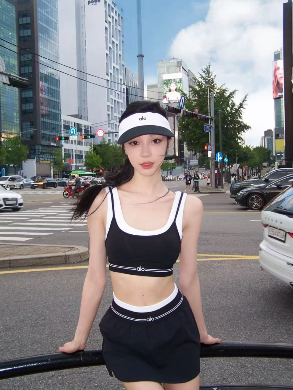易梦玲同款alo新款拼色显瘦帽子女款2025款网红款