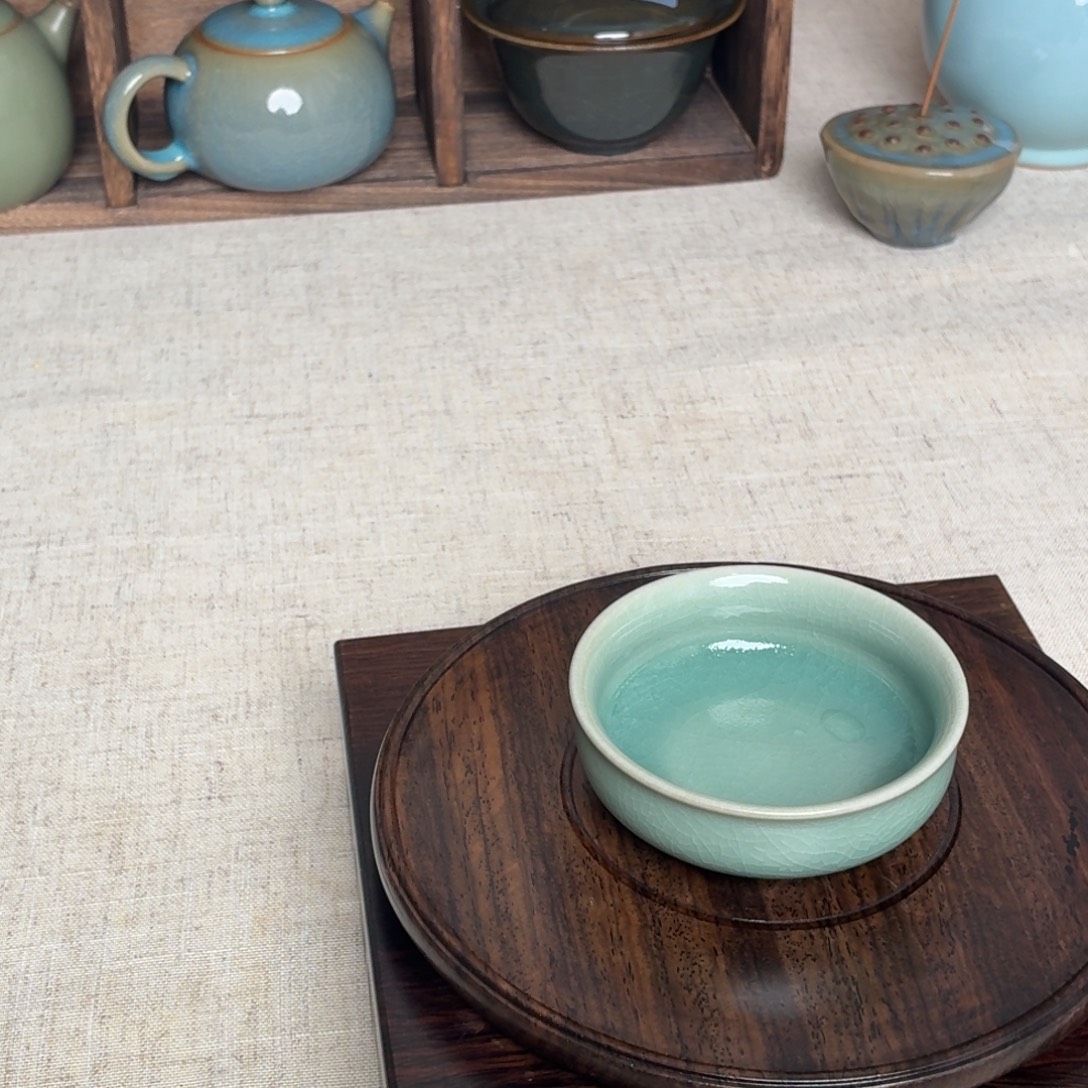 陶摆件仿古普洱杯