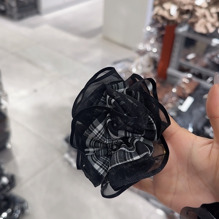 非金属布艺黑格子 小蛮腰 