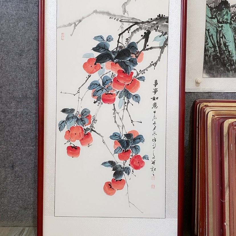 【闪购商品】国画书画作品带框125×65厘米
