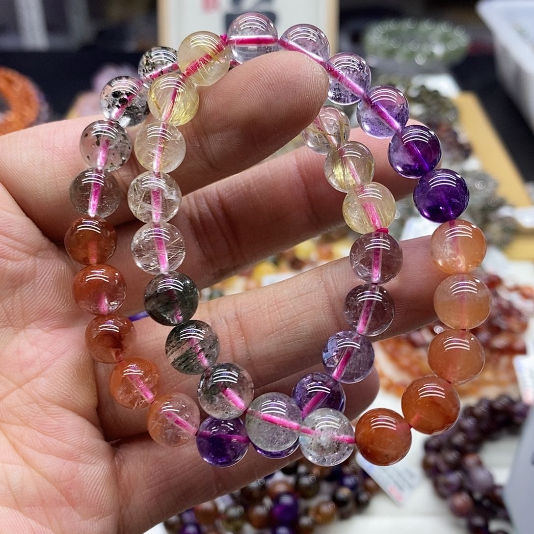 水晶手链未镶嵌多样性发货发一条