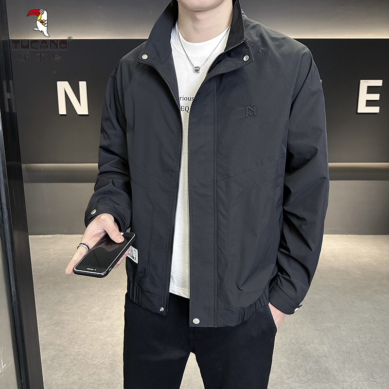 TUCANO/啄木鳥2025春季新款男士时尚立领夹克百搭休闲潮流显瘦帅