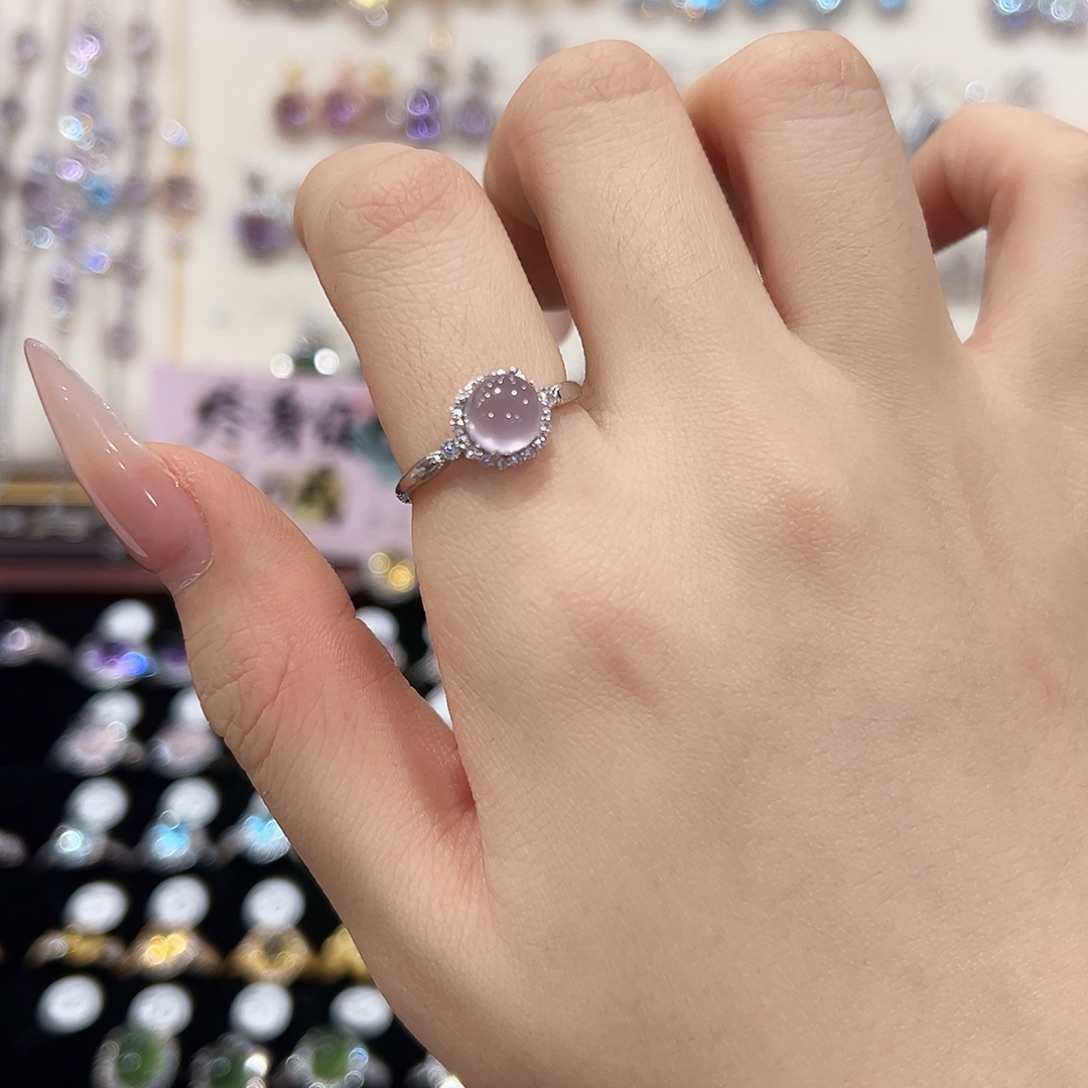 顺****戒指银S925镶嵌托帕石