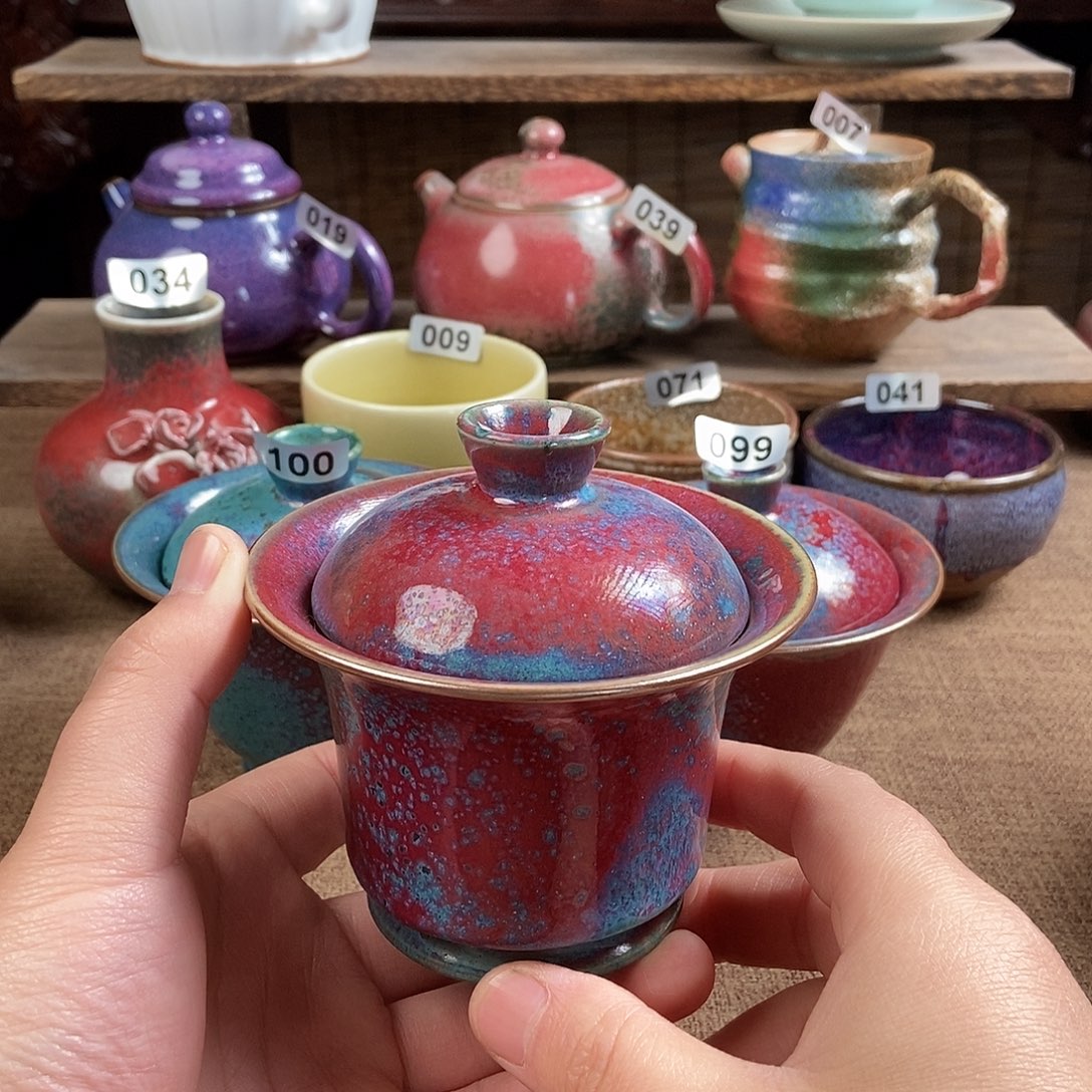 用***1瓷片钧瓷茶壶茶具