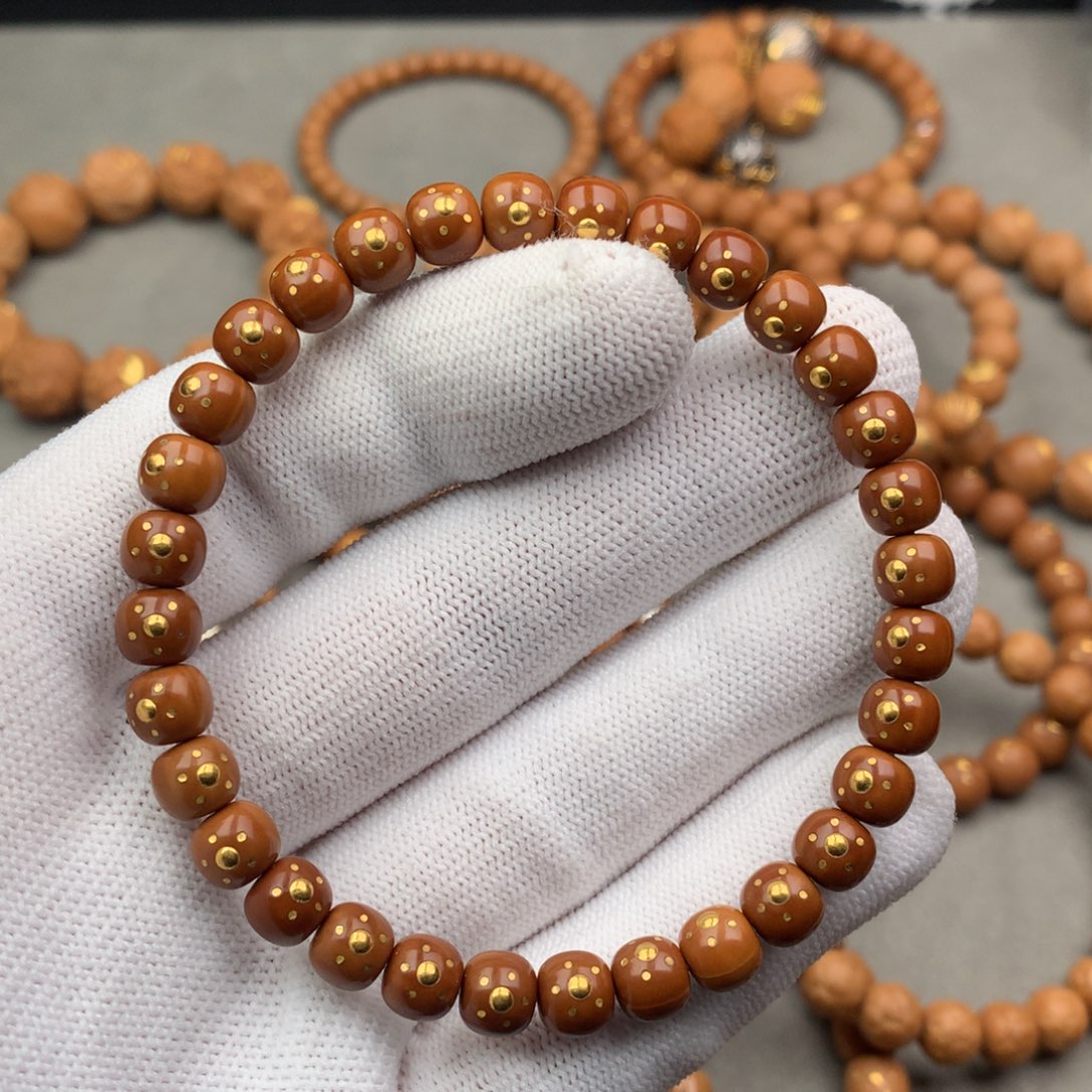 飞***•手串猴头核桃大满惯7.3尺寸镶嵌24k