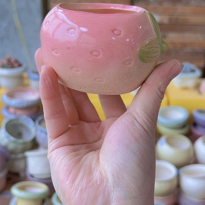 红陶陶瓷花盆当场满12包邮