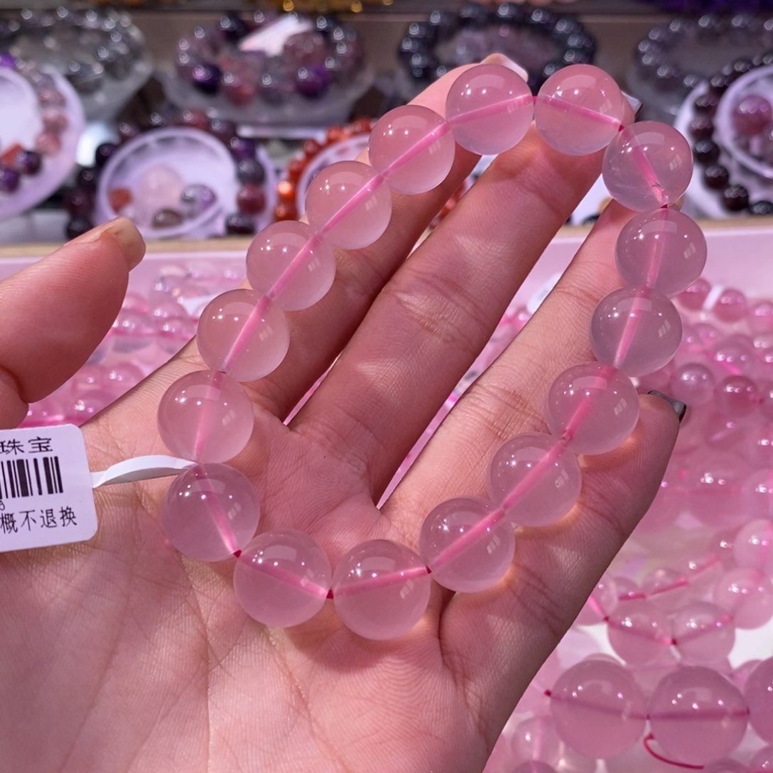 水晶手串未镶嵌马粉晶13+