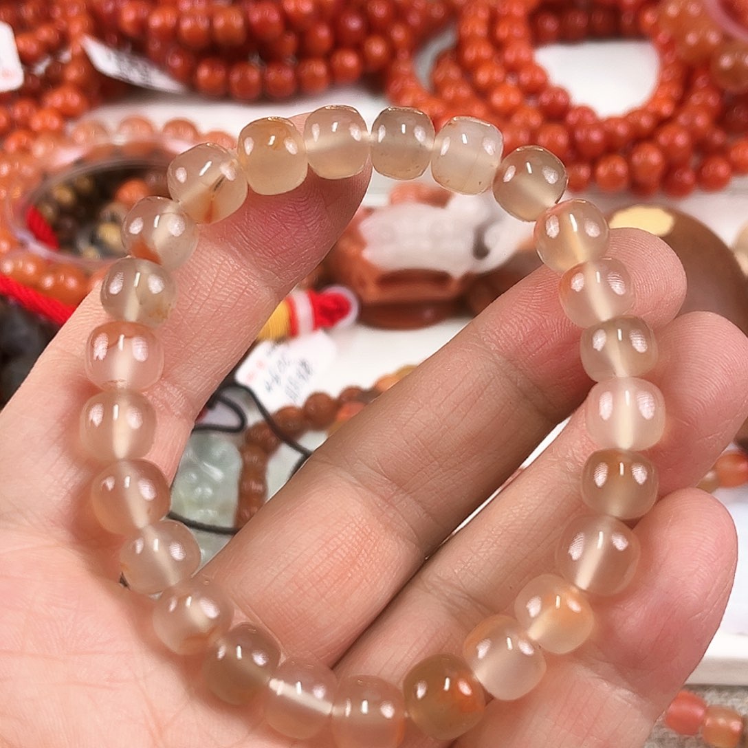 南红玛瑙手链合金