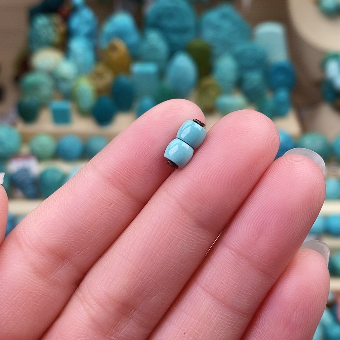 绿松石珠宝奇石未镶嵌5mm 