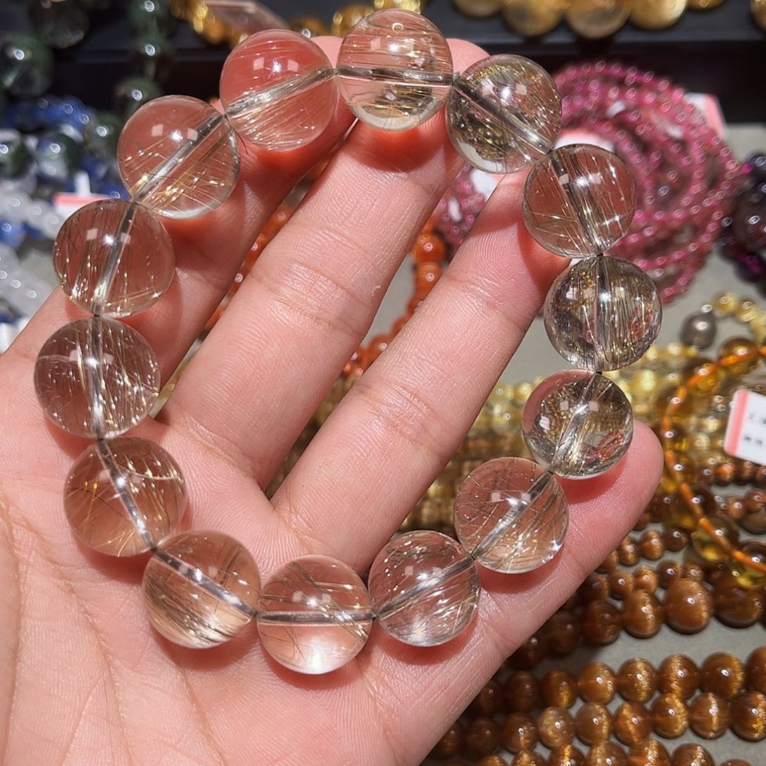 水晶手链未镶嵌蹦*魔鬼发晶