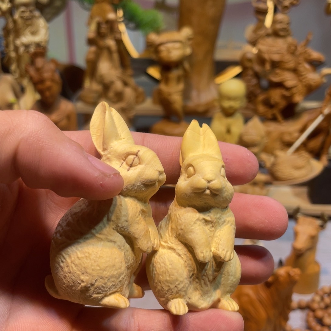 黄杨木黄杨木兔子瑕疵