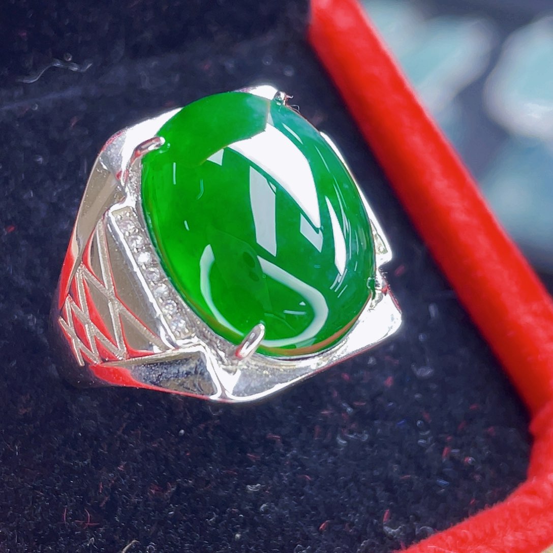 翡翠吊坠(不含链)银S925镶嵌