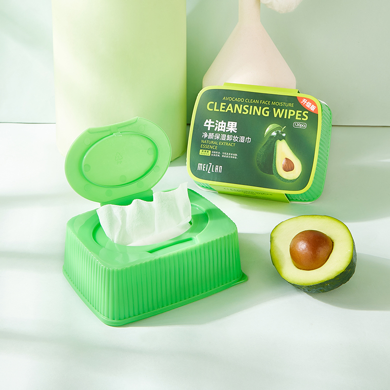 魅芝兰牛油果净颜保湿卸妆湿巾